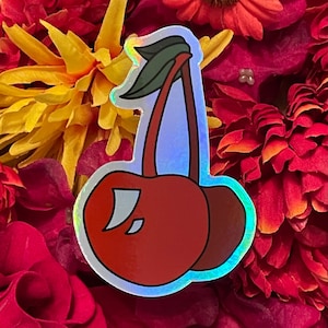 Pair of Cherries - Holographic Sticker
