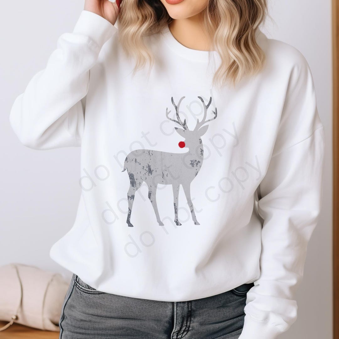 Distressed Rudolph Svg Distressed Rudolph Reindeer Digital Download PNG and SVG - Etsy