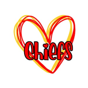 KC Chiefs Heart Digital Download SVG and PNG