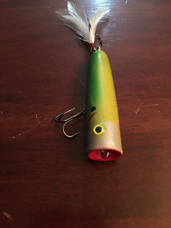 Handmade Wood Fishing Lure Fishing Lure Hand Painted Wooden Etsy