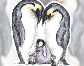 Animal Stickers, Goldendoodle, Italian Greyhound, Great Pyrenees, Anatolian Shepherd, Labrador Retriever, Aussiedoodle, Penguin family