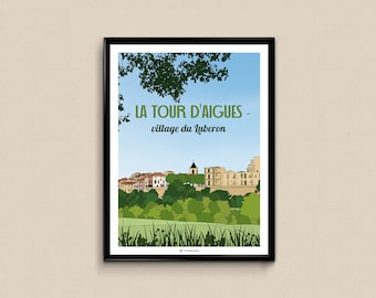 Poster of La Tour d'Aigues, a village in the Luberon