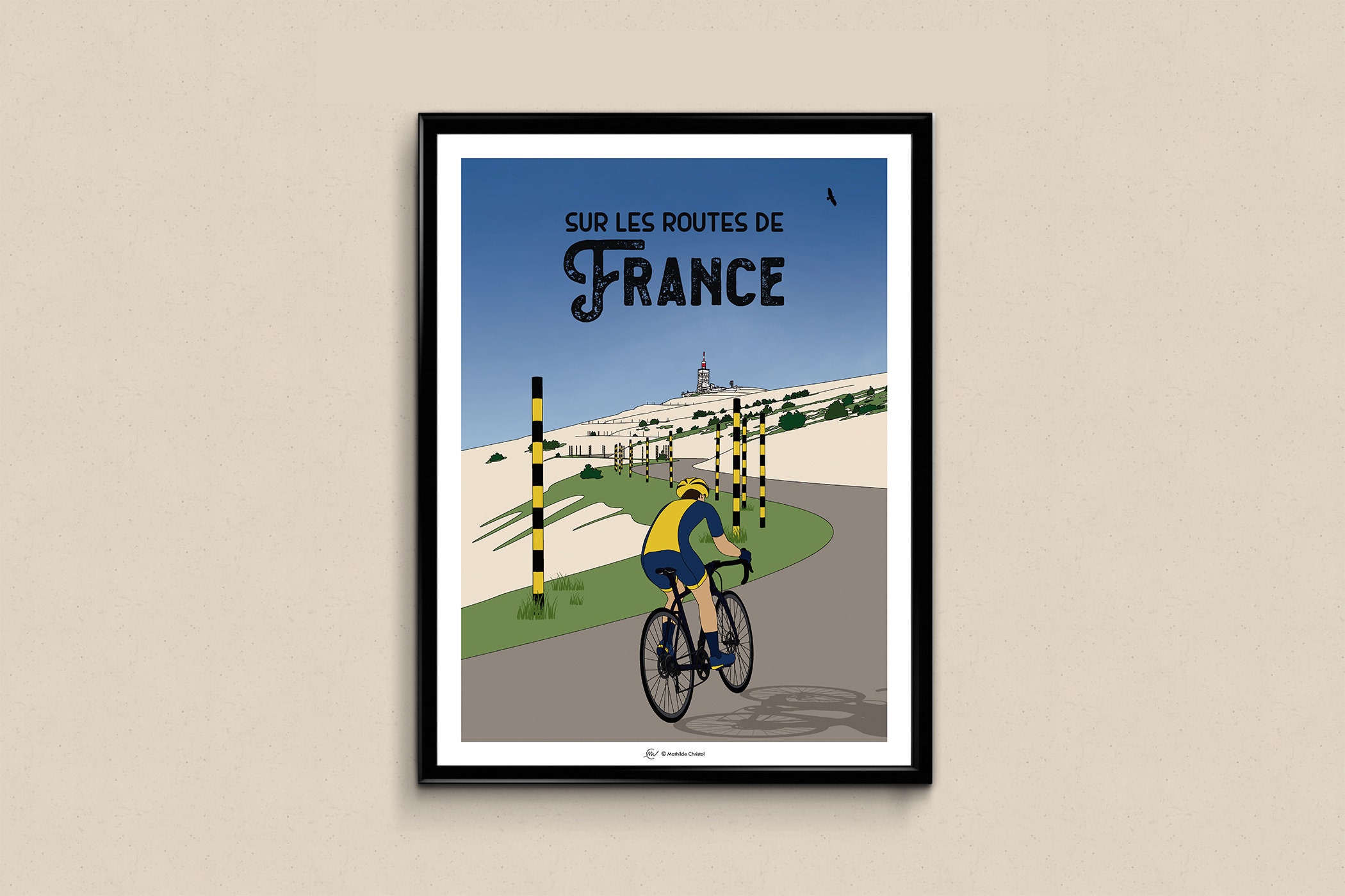 Ancienne Affiche Vélo – Poster Vintage Bicyclette Rétro Déco