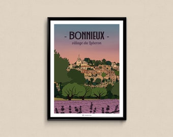 Poster Bonnieux, village in the Luberon
