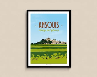 Poster Ansouis, village of Luberon