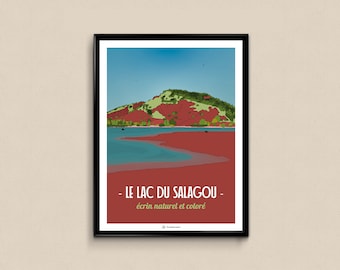 Affiche Le lac du Salagou, écrin naturel et coloré
