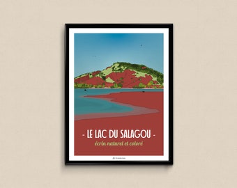 Poster of Lake Salagou, a natural and colorful setting