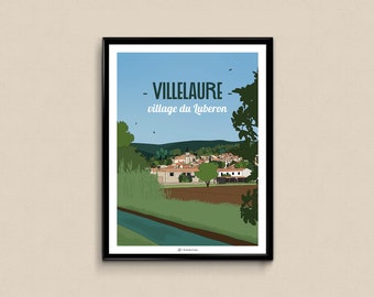 Affiche Villelaure, village du Luberon