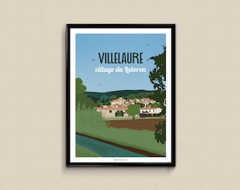 Poster for Villelaure, a village in the Luberon