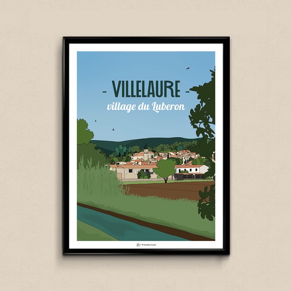 Affiche Villelaure, village du Luberon