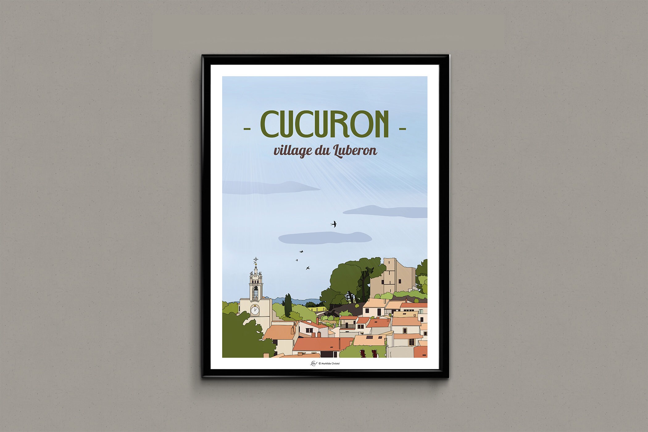 Affiche Cucuron, Village Du Luberon