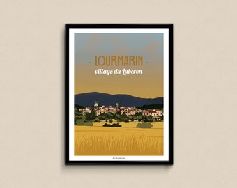 Poster for Lourmarin, a village in the Luberon