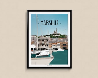 Marseille Poster | The Old Port