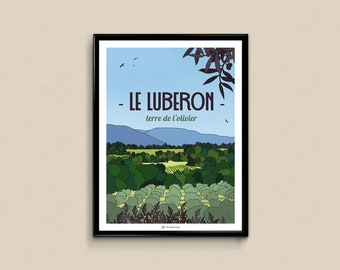 Poster The Luberon, land of the olive tree