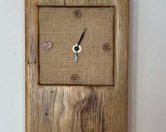 Handcrafted Rustic Wooden Wall Clock