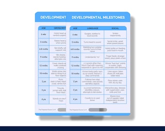 Developmental Milestones Badge Card, Paediatric Nurse Reference Card, Paediatric Badge Card, Paediatric Clinical Card, Pediatric Badge Buddy