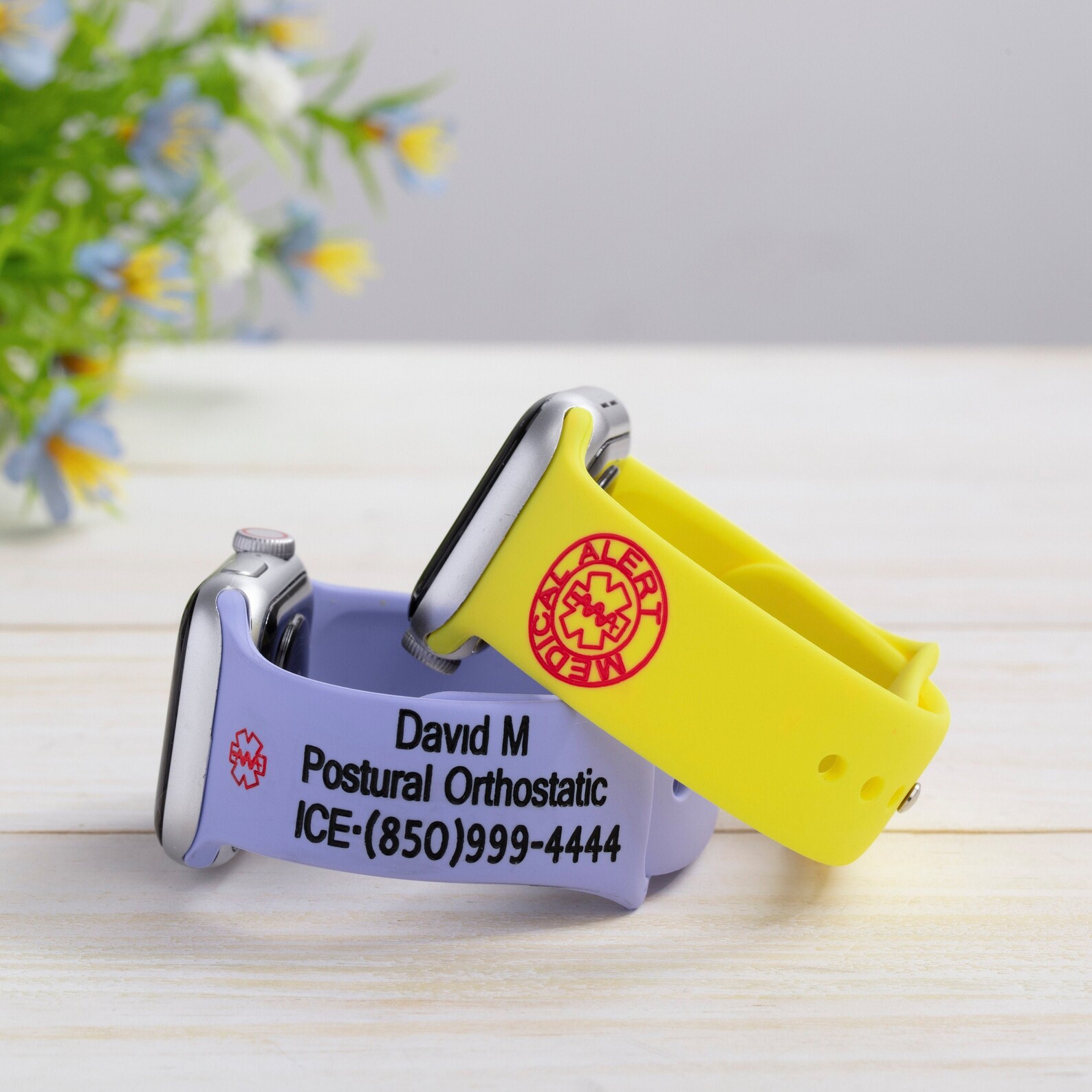 Personalized Medical Alert Watch Band Emergency Medical Alert Etsy