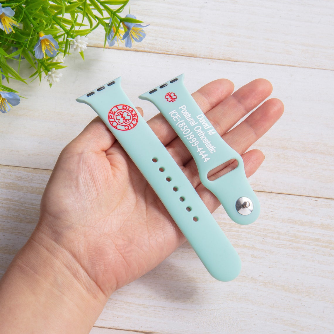 Emergency Medical Alert Watch Strap band fits 38/40 and Etsy