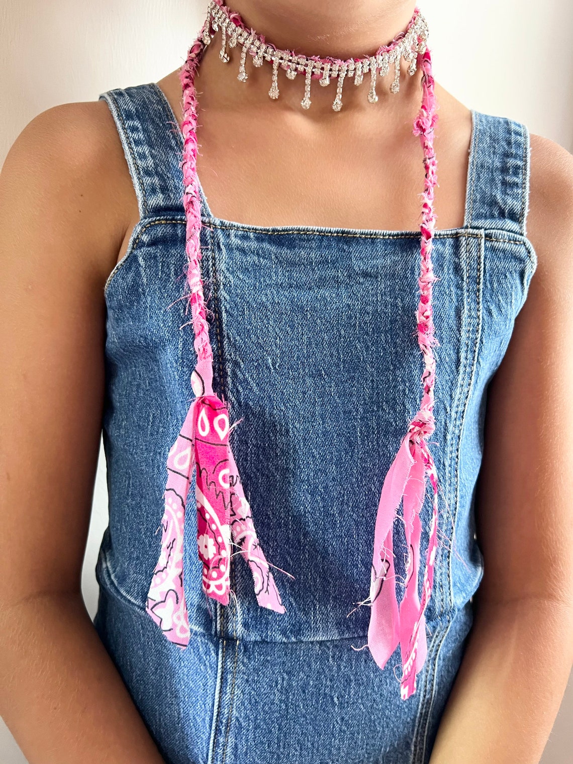 Rhinestone Bandana Necklace/ Bachelorette Party / Bridesmaid Etsy