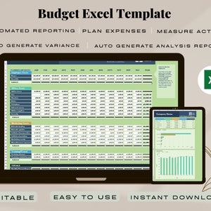 Budget Excel Template - Automated Reporting