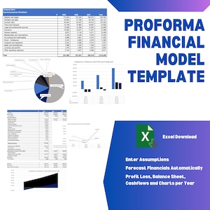 Pro Forma Financials Model Template - Three Year Financial Forecast