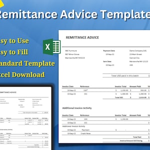 Standard Remittance Template - Excel Download Reusable Template