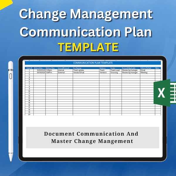 Communications Management Plan Template Etsy Communications Management Plan Template Etsy