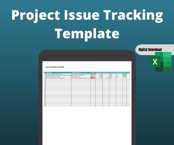 Project Issue Tracking Temaplte Etsy Project Issue Tracking Temaplte Etsy