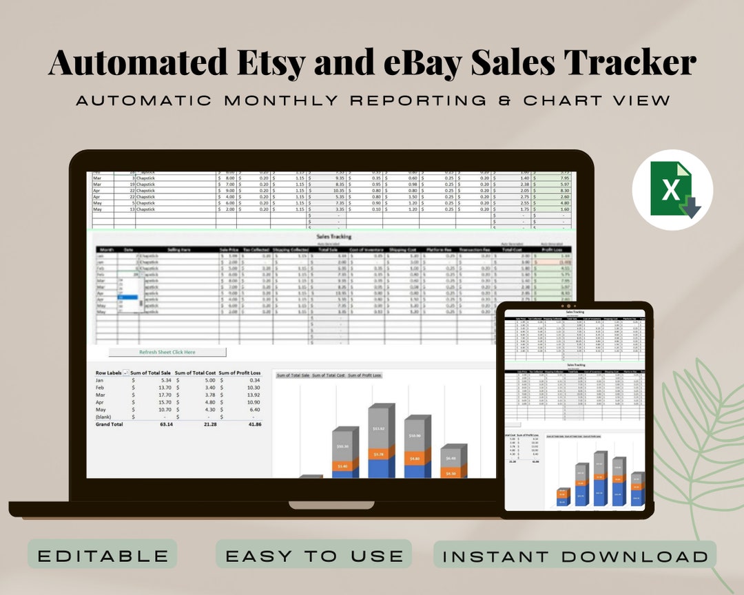 Automated Etsy and Ebay Sales Tracker for Small Business and Shop ...