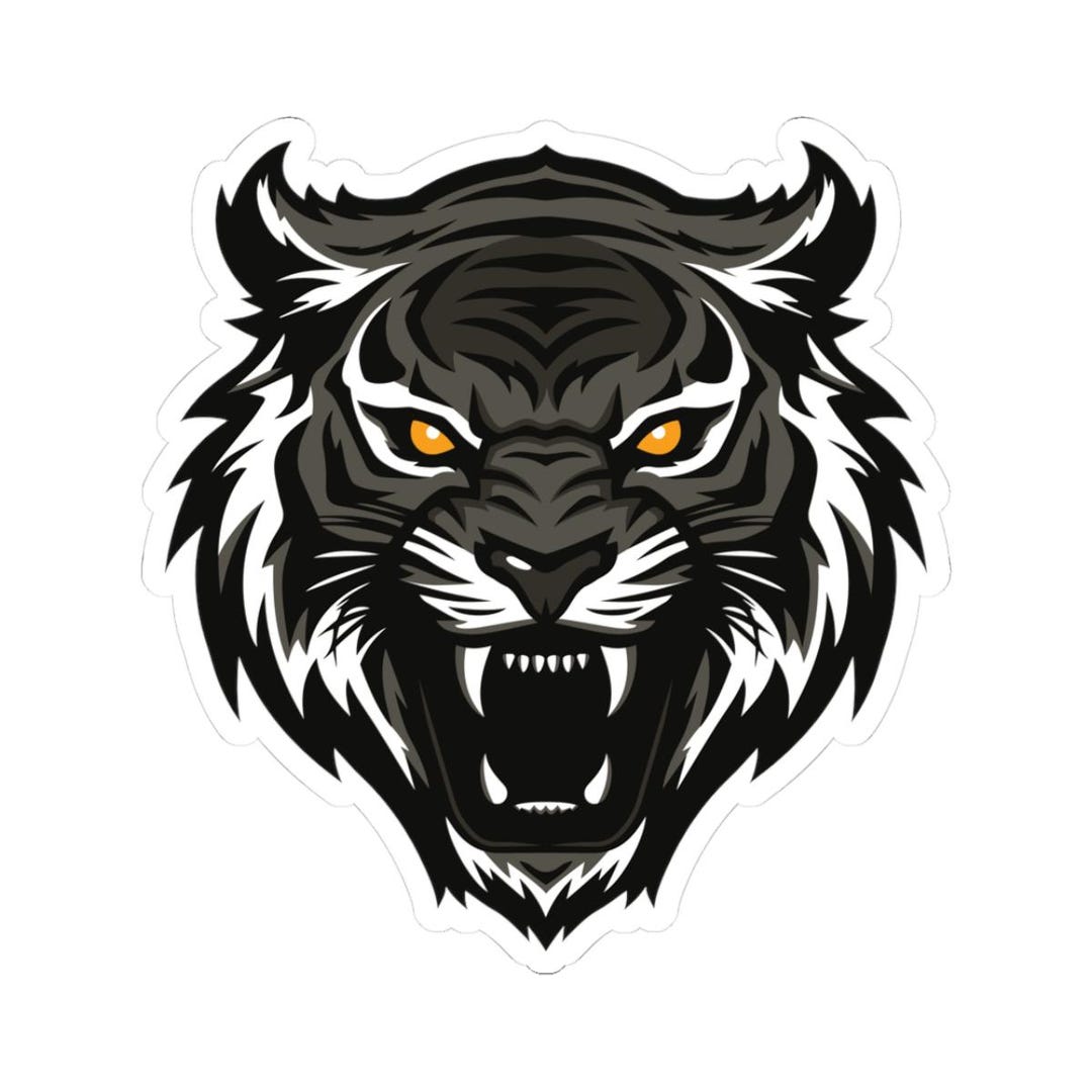Black Tiger Sticker | Roaring Fierce Vinyl Decal - Etsy