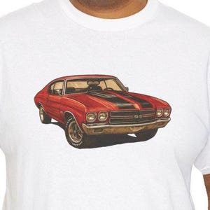 Vintage Red 1970 Chevy Chevelle SS Muscle Car T-Shirt