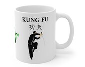 Kung Fu Ceramic Mug 11oz Chinese Characters - Broadsword