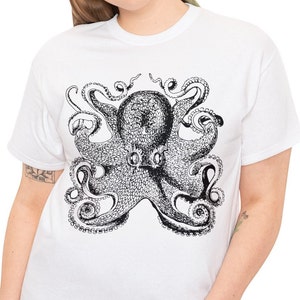 Octopus Gift For Him or Her Summer Clothing Octopus-Lover Shirts Cool Cotton Tees