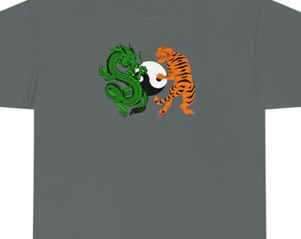 Martial Arts T-Shirt Dragon and Tiger - Kung Fu Karate