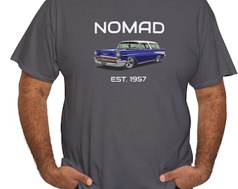 Camiseta de coche clásico Chevy Nomad / Camiseta gráfica de automóvil clásico de 1957