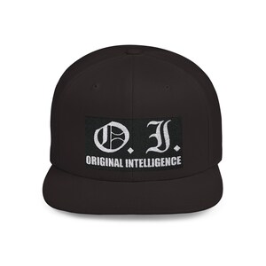 Embroidered Hat Original Intelligence Flat Bill Snapback Cool Hat Gift For Him Her Old English Letters