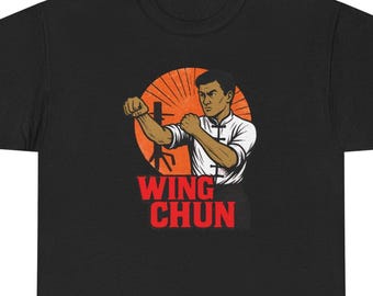 Retro Wing Chun Kung Fu-T-shirt: vintage jaren 70 Martial Arts-T-shirt