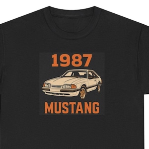 1987 Foxbody Mustang Shirt | Retro Ford Muscle Car Outline Tee