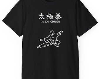 Camiseta de Tai Chi Chuan: Camiseta de algodón con la serpiente arrastrándose