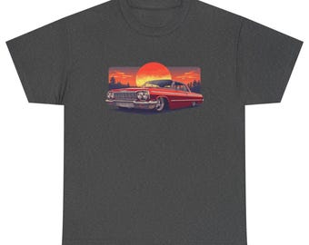 1963 Chevy Impala T-Shirt | Vintage Lowrider Sunset Tee