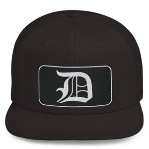 Gorra bordada con cierre a presión, letra D en inglés antiguo, genial gorra para él o para papá, regalo para camionero, ropa de calle