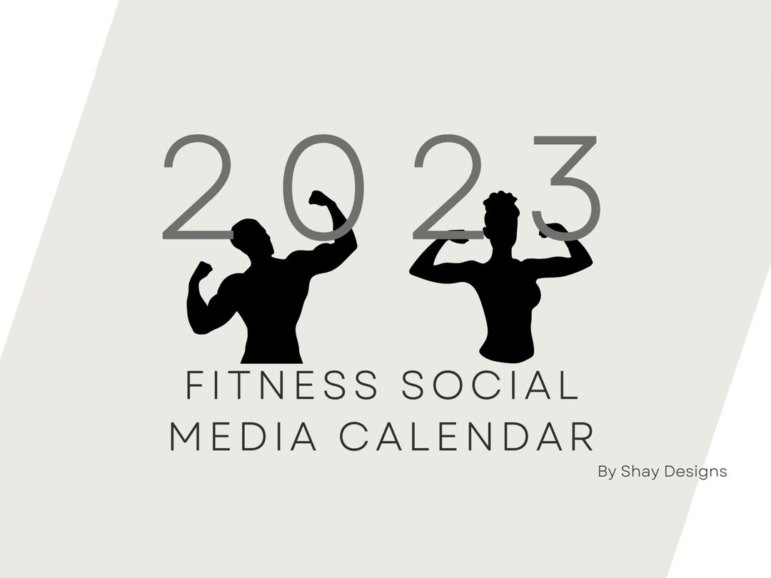 Fitness 2023 Social Media Content Calendar Etsy