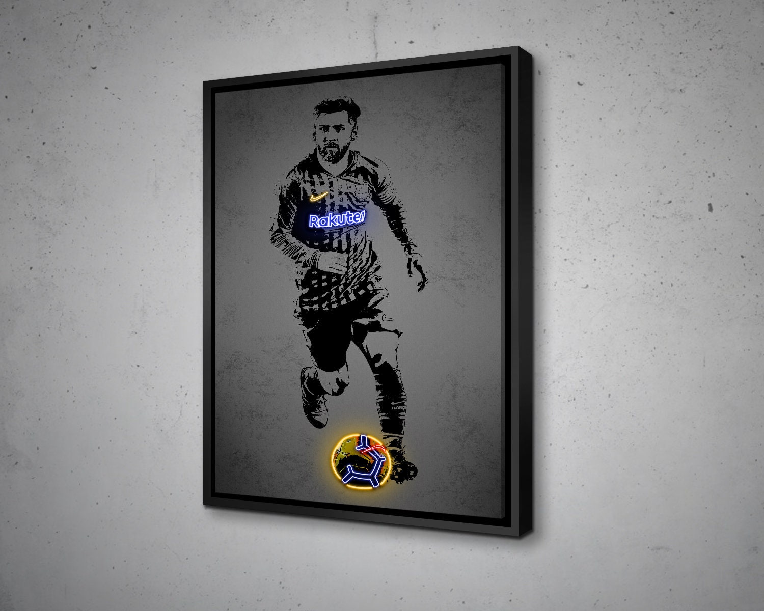 inch Color : 2, Size Football Sport Star Lionel Messi Poster Stampe Stampe Calciatore Canvas Pittura Camera da Letto Wall Art Picture Decorazione della Casa : 40x60cm No Frame 