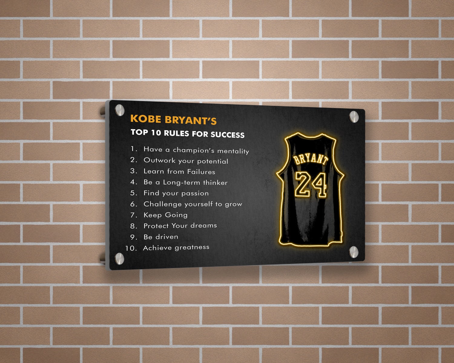 Kobe Bryant 10 Rules Mamba Mentality Motivation Quotes – My Idea Sports  Canvas
