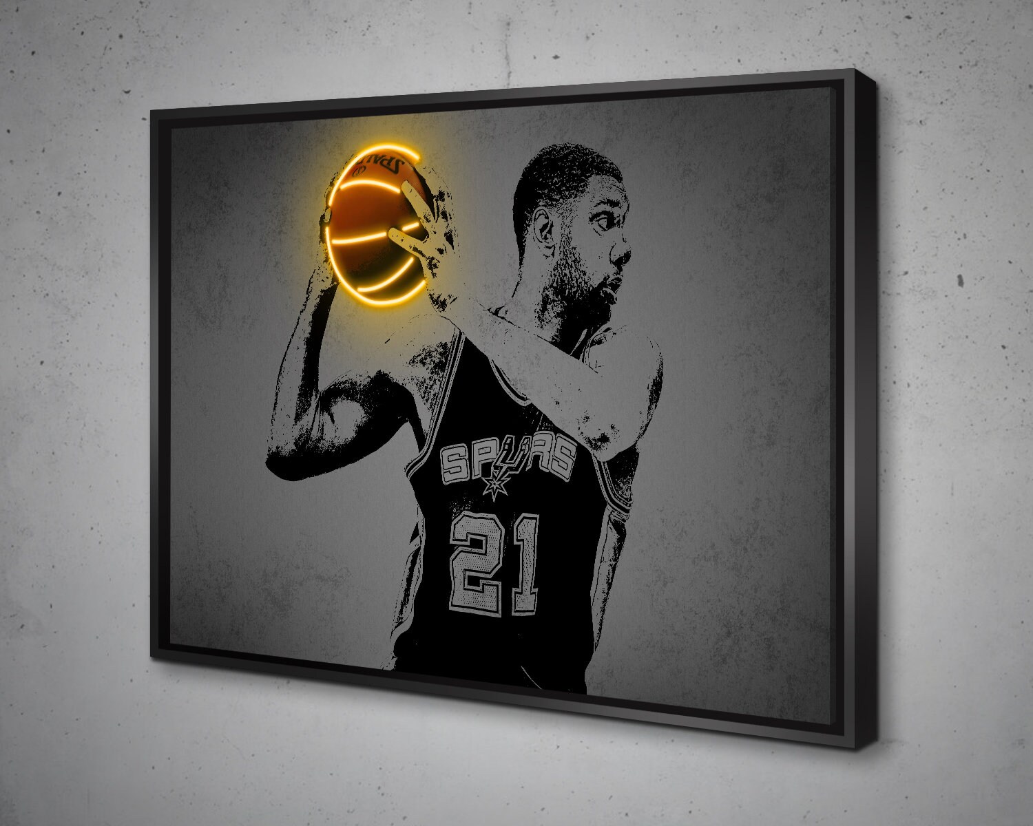 MasonArts Tim Duncan 14inch x 14inch Silk Poster Dunk and Shot Wallpaper  Wall Decor Silk Prints for Home and Store