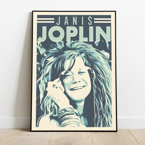 Poster janis joplin, woodstock, hendrix, music, hippy, 70s, band, singer,