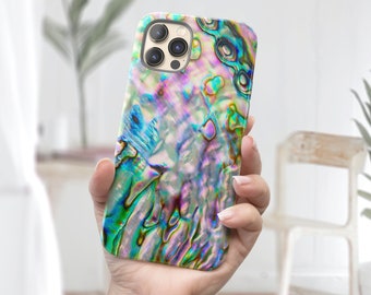 Abalone Shell Phone Case iPhone 14 Pro Max Case Printed Iridescent iPhone 13 Case Mermaidcore iPhone 12 Pro Case S23 Ultra Case Pixel 7 Case