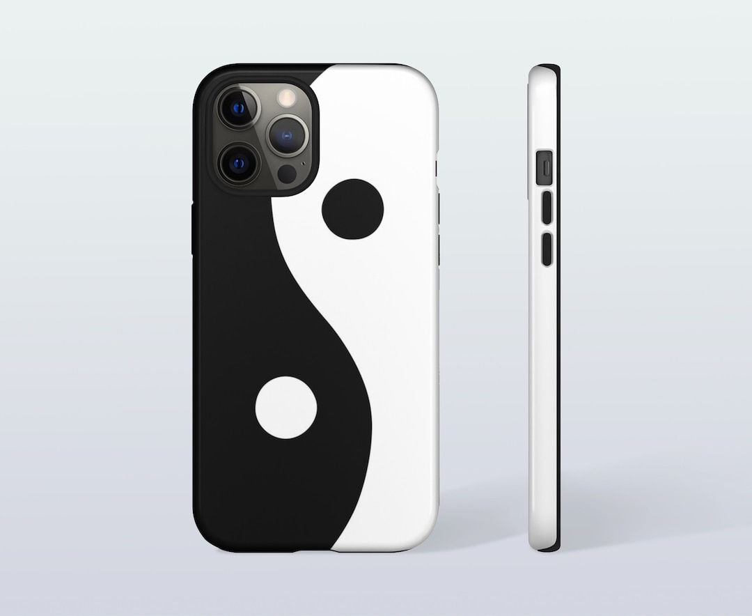 Funda Yin Yang para iPhone 13 Pro Max Kidcore Aesthetic Funda Ying y Yang  para iPhone 12 Funda para iPhone XS Funda para teléfono Y2k en blanco y ..., image size:1080x884