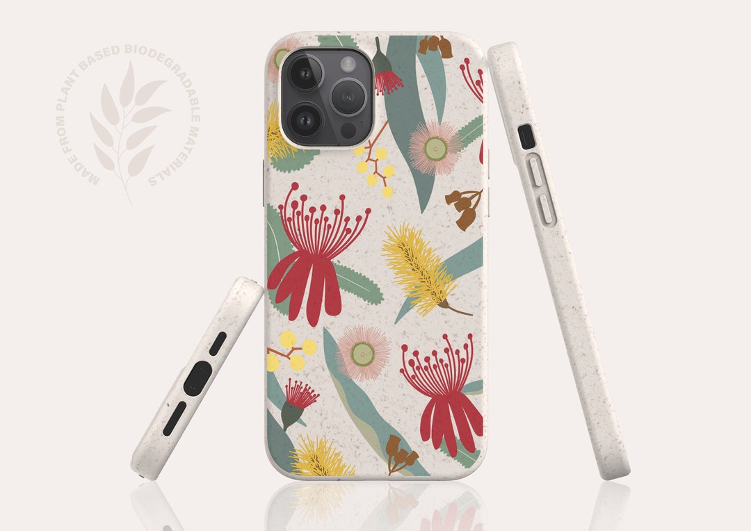 Biodegradable Phone Case Australian Natives iPhone 14 Case Eco Friendly