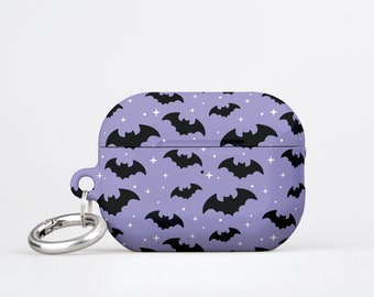 Halloween AirPods Case Purple AirPod Pro Case Cute Bats AirPod Pro 2 Case Pastel Goth AirPods Pro Cover Cute Airpods Case Spooky